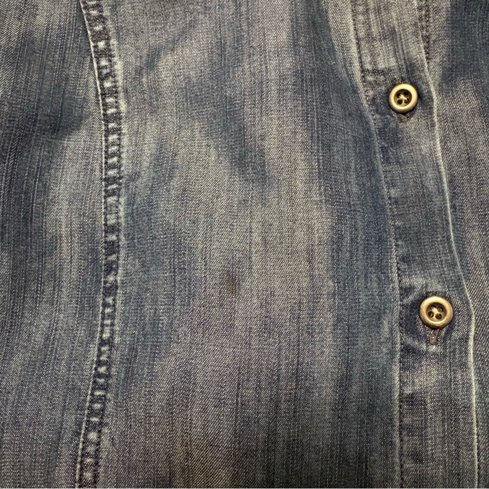 Chico's Indigo Blue Denim Button-Front Shirt - Picture 15 of 16